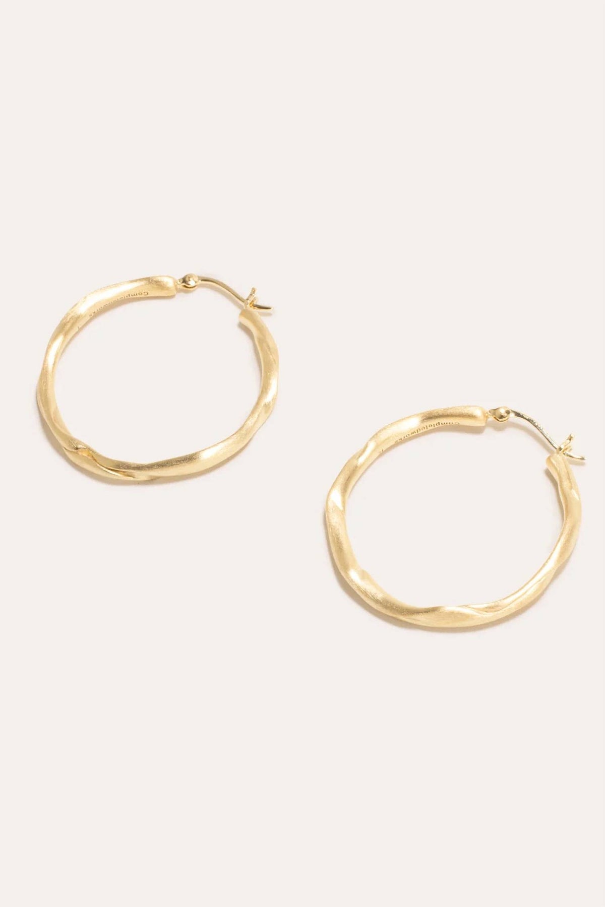 Completedworks - Women's Furrowed Vermeil Twisted Hoop Earrings