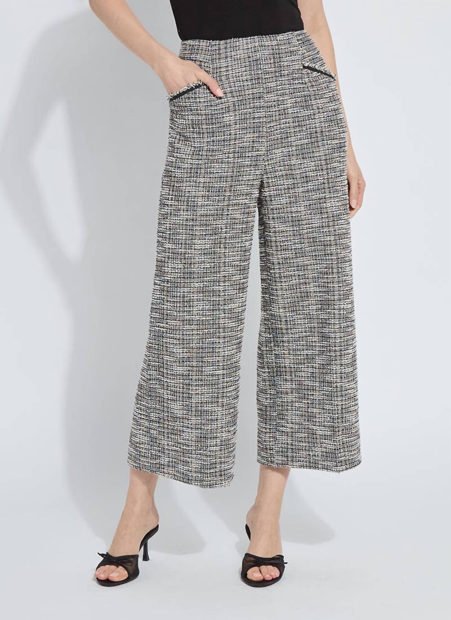 Lysse - Charlotte Ankle Length Tweed Palazzo Pants