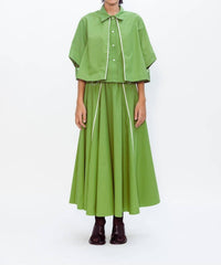 LOVEBIRDS Circle Maxi Skirt in matcha green - women's skirt
