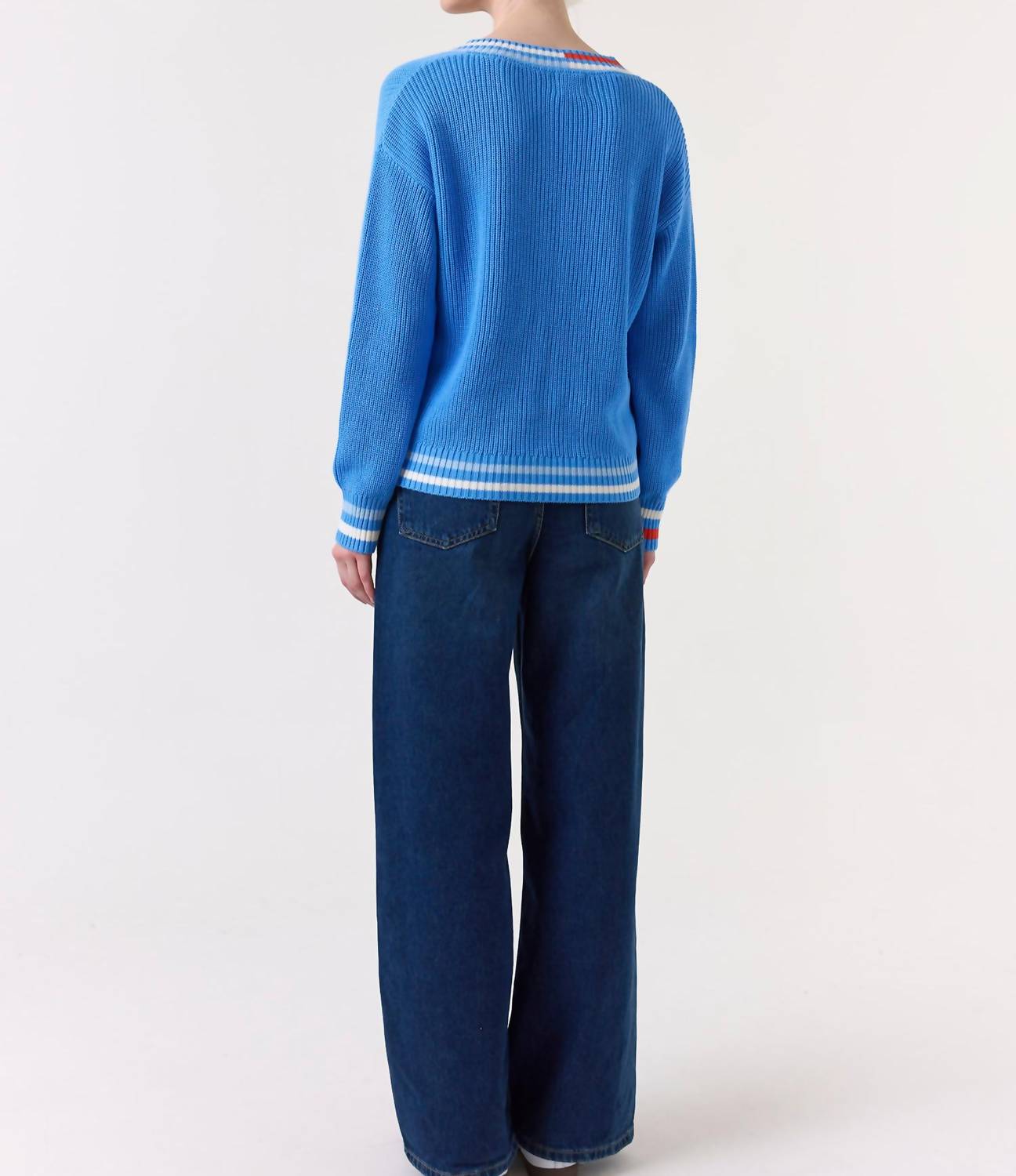 Wispr - Vivienne Stripe V-neck Sweater