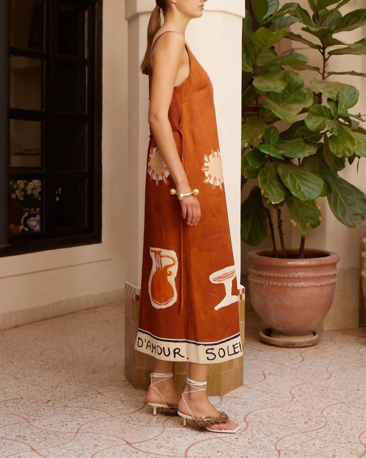 Alemais - Soleil D'amour Silk Midi Dress