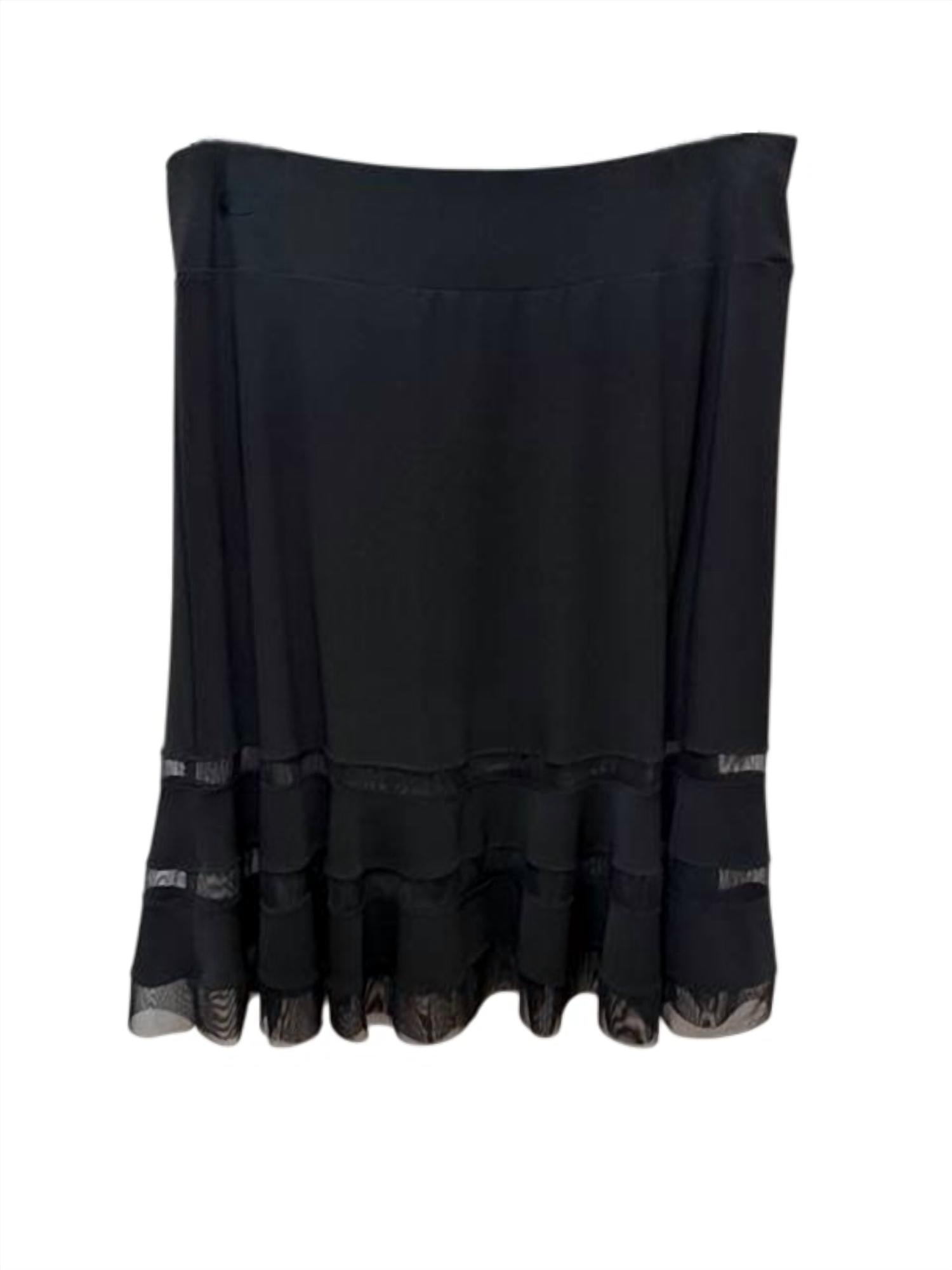 Joseph Ribkoff Women Ruffle Hemline With Tiered Tuelle Dress in black - women's dress