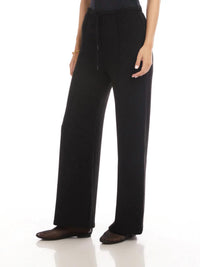 Karen Kane Drawstring Pintuck Sweatpants in black - women's pants - detail view