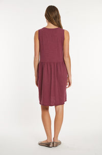 Mododoc - Drop Shirred Waist Tank Dress