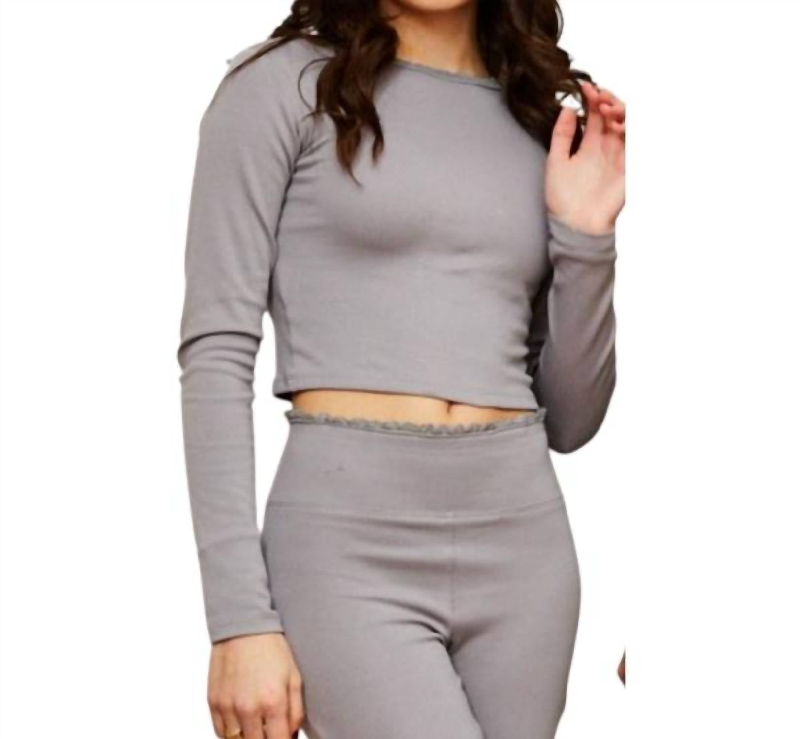 Theme - Lucy Long Sleeve Crop Top