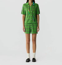 Guest In Residence Picnic Plaid Short in residence picnic plaid short in match point combo - women's shorts