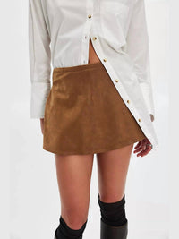 Free People - Paradise Found Suede Skort