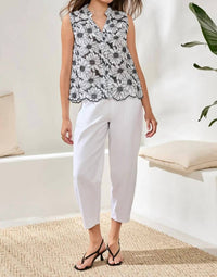 Tribal - Embroidered Floral Blouse