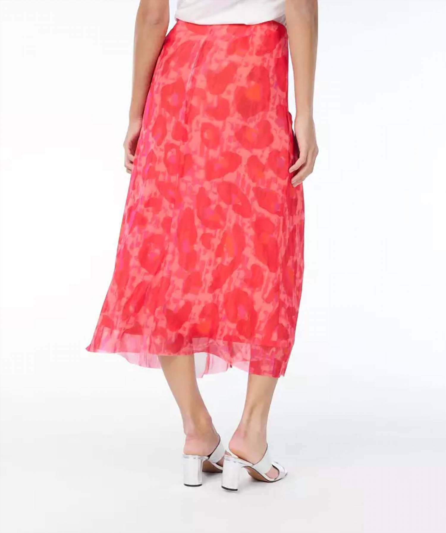 Esqualo - Fancy Animal Print Mesh Skirt