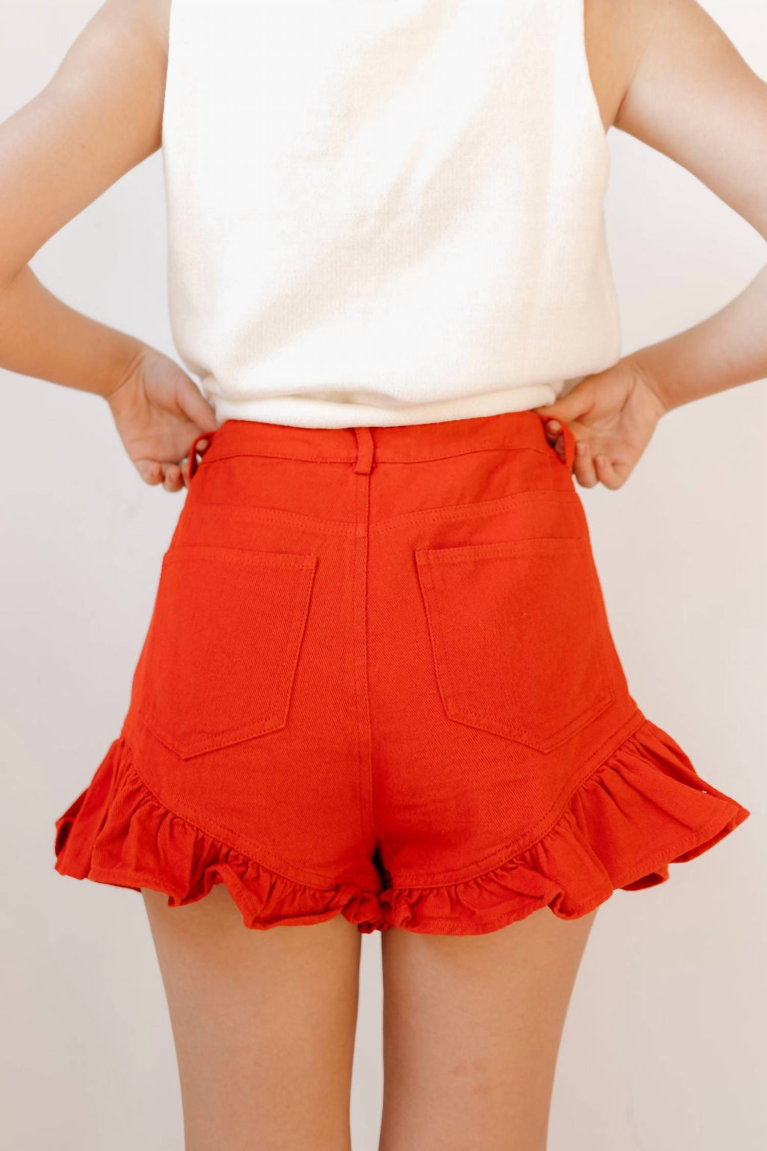 Day + Moon - Alex Ruffle Denim Shorts