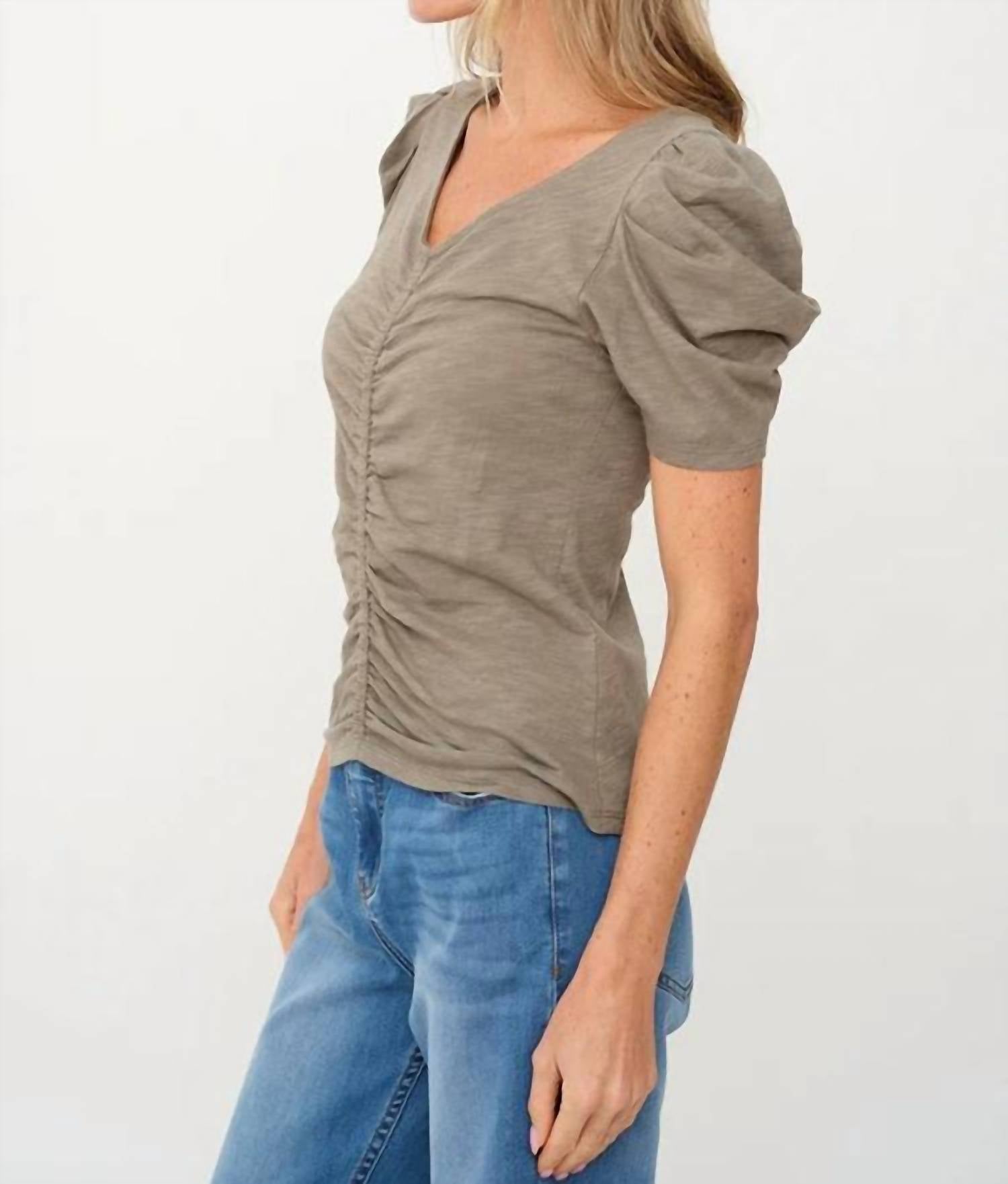 Six/Fifty - Camilla Short Sleeve Ruched Tee