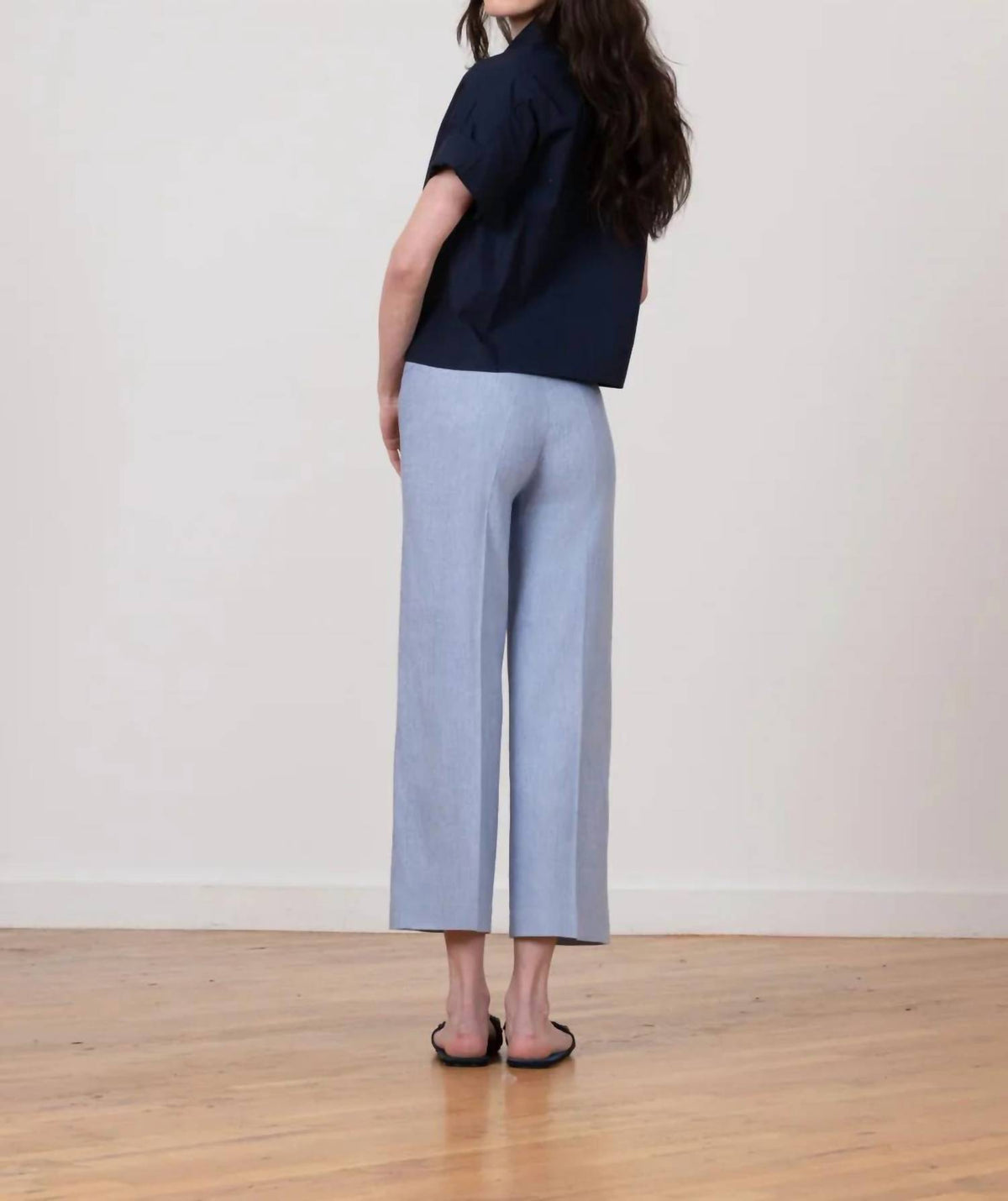 Avenue Montaigne - Alex Chambray Stretch Linen Pant