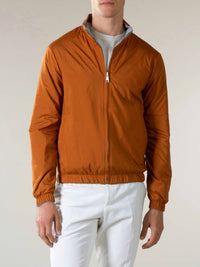 Aurelian Reversible Resort Jacket in rust - men's sweater