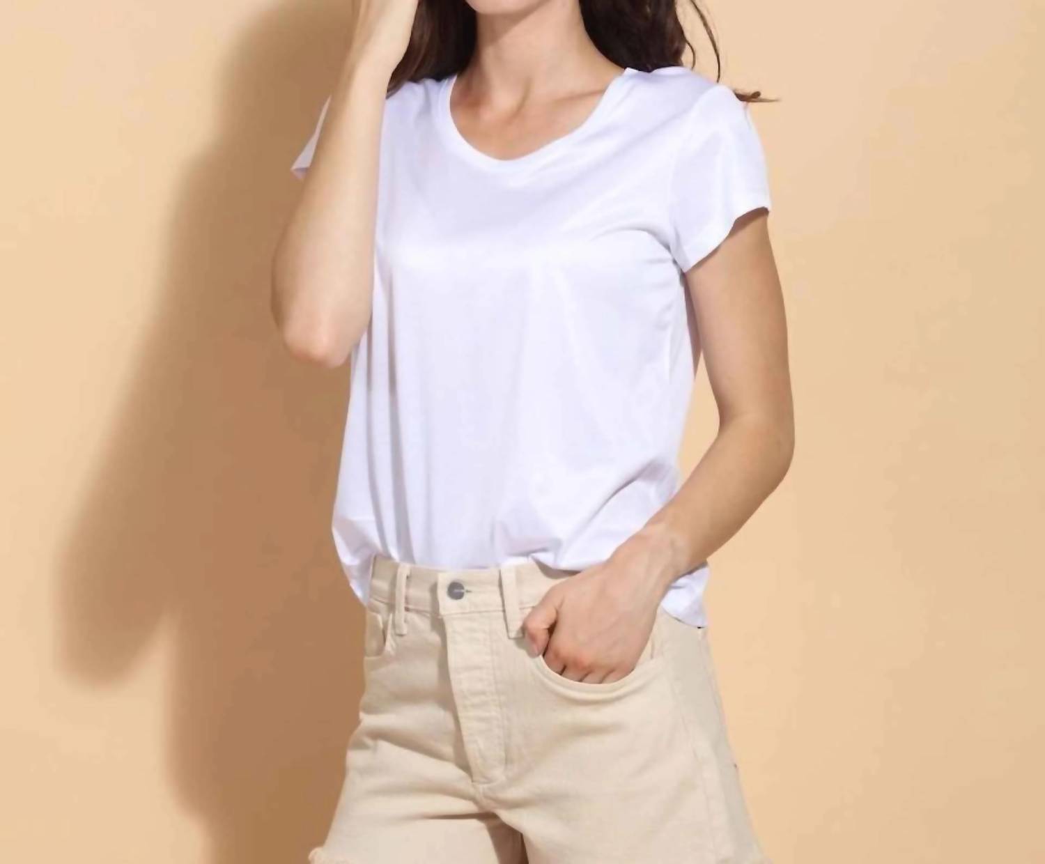 Jessie Liu - Modal Scoop Neck Tee