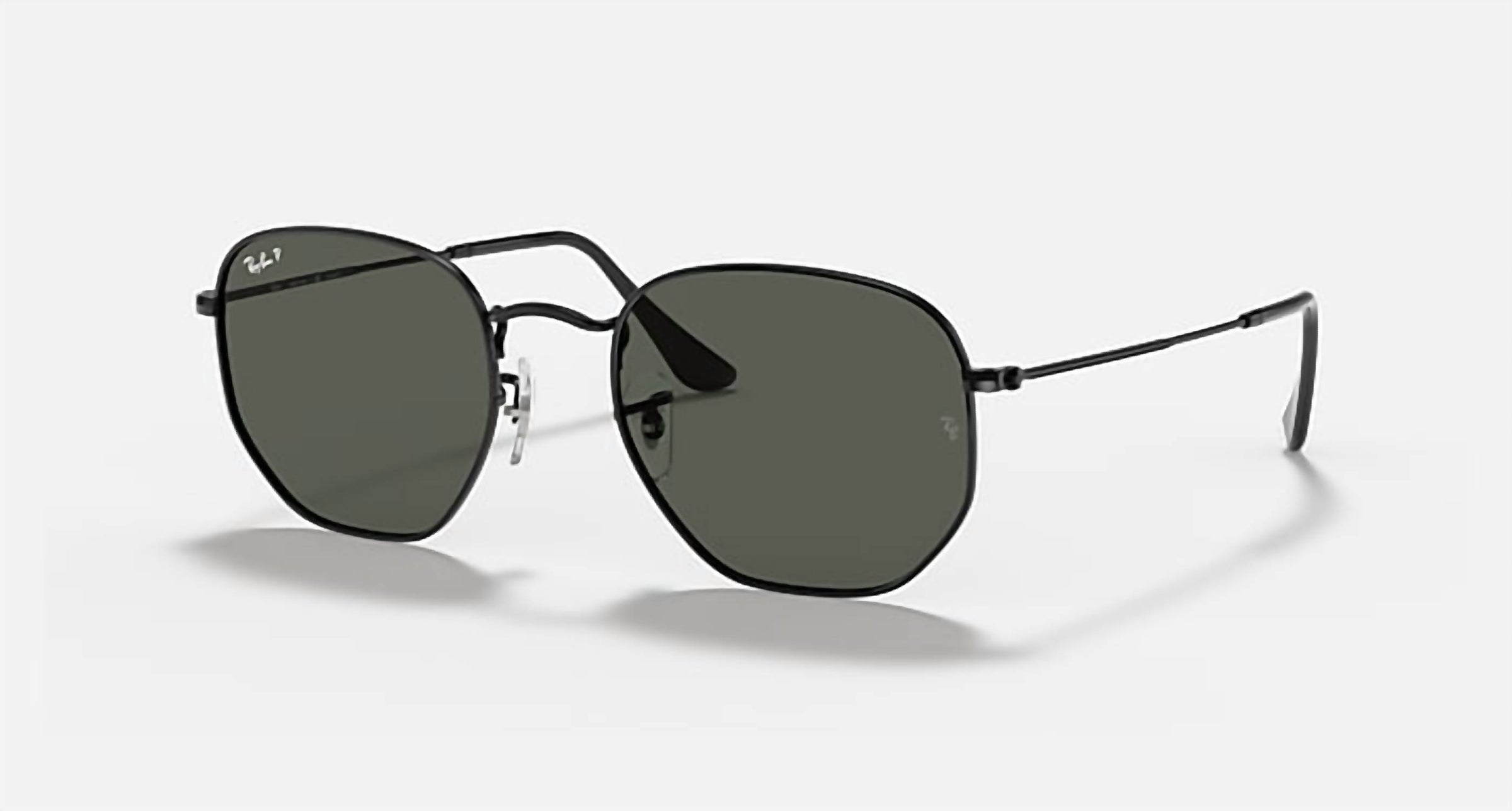 Ray Ban - Hexagonal Flat Lens Large Polarized Sunglasses Rb3548n 002/58