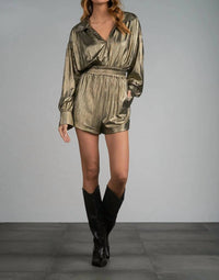 Elan - Collared Long Sleeve Romper
