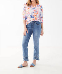 Fdj - Tawny Three Quarter V-neck Top