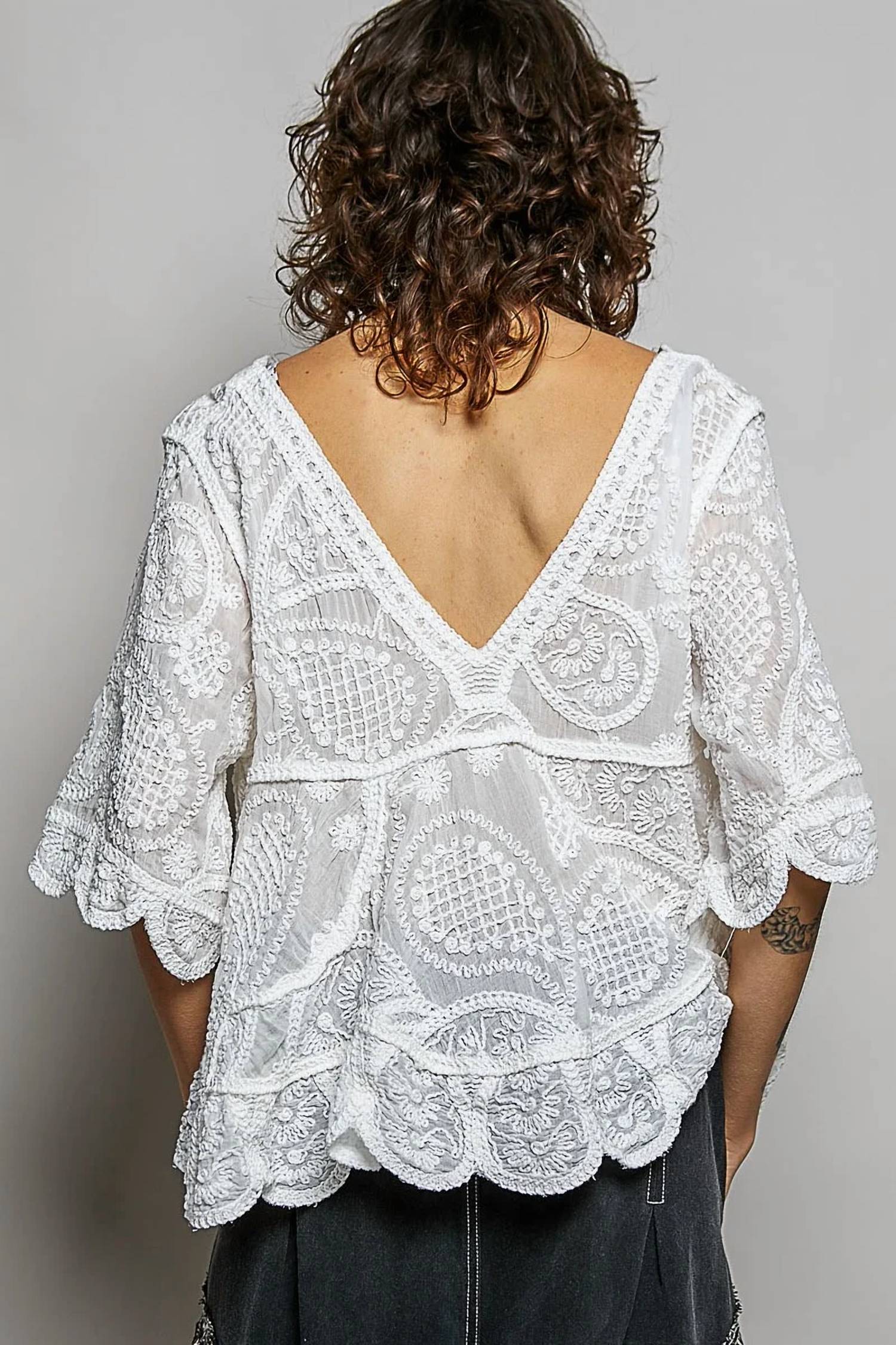 Pol - Relaxed Fit Crochet Top