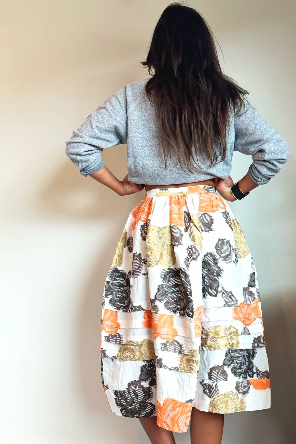 Claramonte - Manon Brocade Roses Skirt
