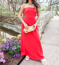Olivaceous - Sienna Strapless Maxi Dress