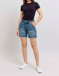 Judy Blue - Women's Jackie Utility Mid Shorts