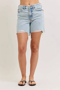 Judy Blue - High Waist Rigid Magic Phone Pocket Dad Denim Short