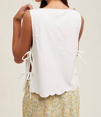 Wishlist - Cotton Tank With Side Ties