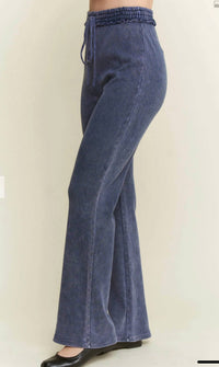 J. Her Women's Sail Away Thermal Bottom in navy blue - women's pants - detail view