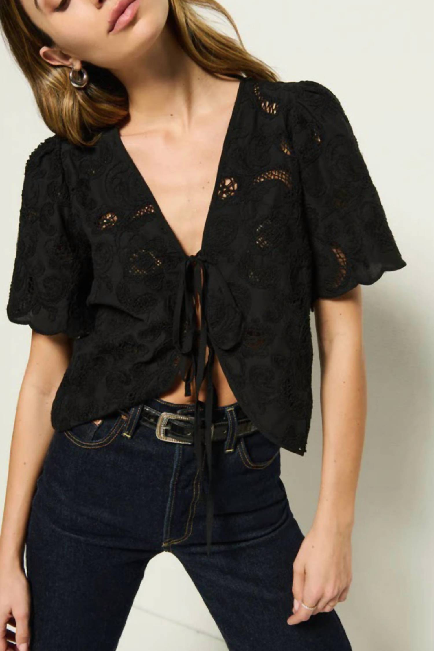 Nation Ltd - Rosalyn Tie Front Top