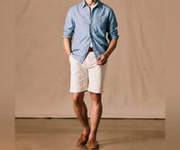 Flint and Tinder Men’s 365 Chino Shorts in cream - men's shorts - alternate view
