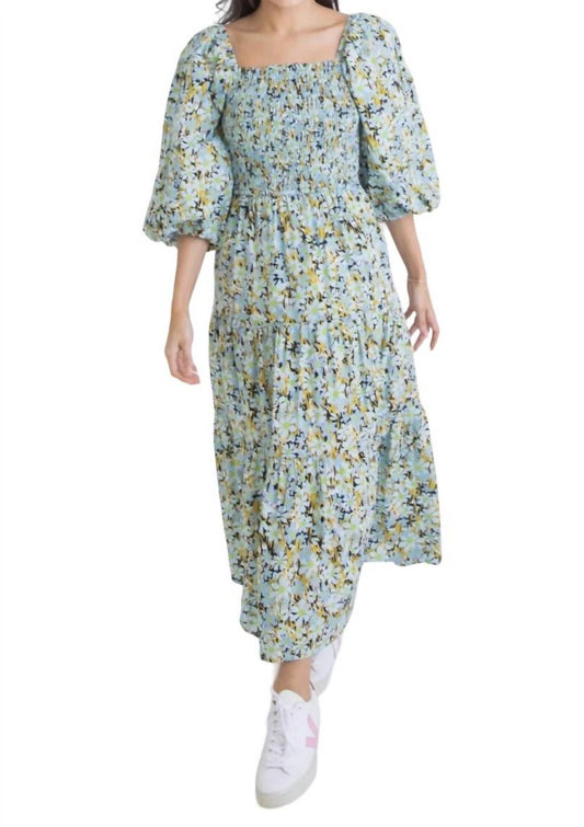 Karlie - POPLIN SMOCK TIER DRESS