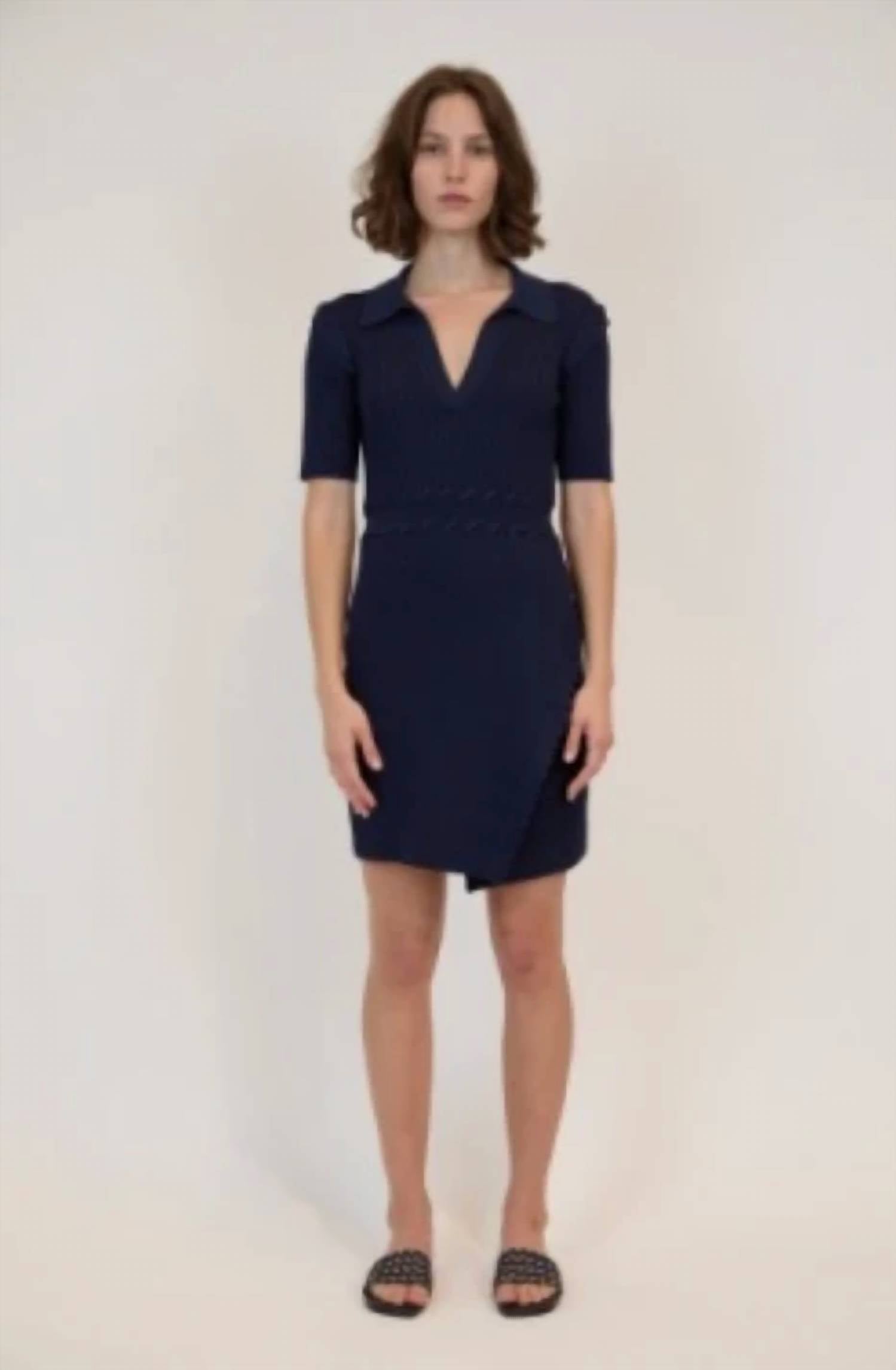 Simkhai - Rayan Short Sleeve Polo Mini Dress