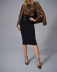 Joseph Ribkoff - Animal Print Fitted Blazer Jacket