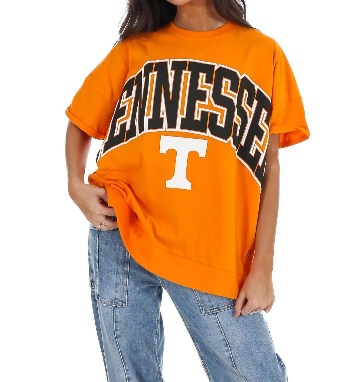 Pressbox - Tennessee Rolled Sleeve Oversized Top