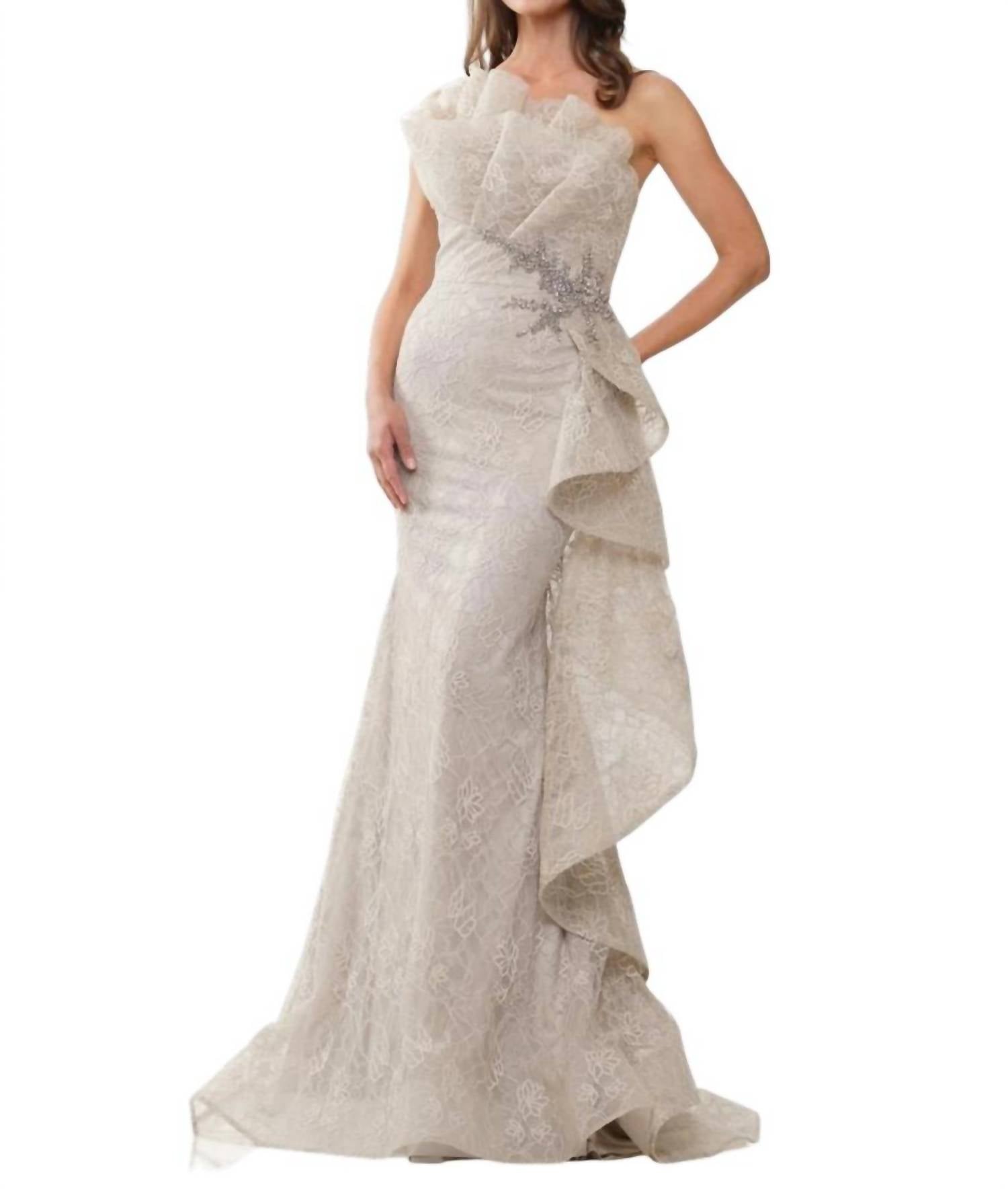 Marsoni By Colors - One Shoulder Evening Gown