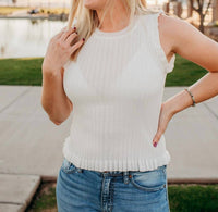 Hem & Thread - Ribbed Frill Sleeveless