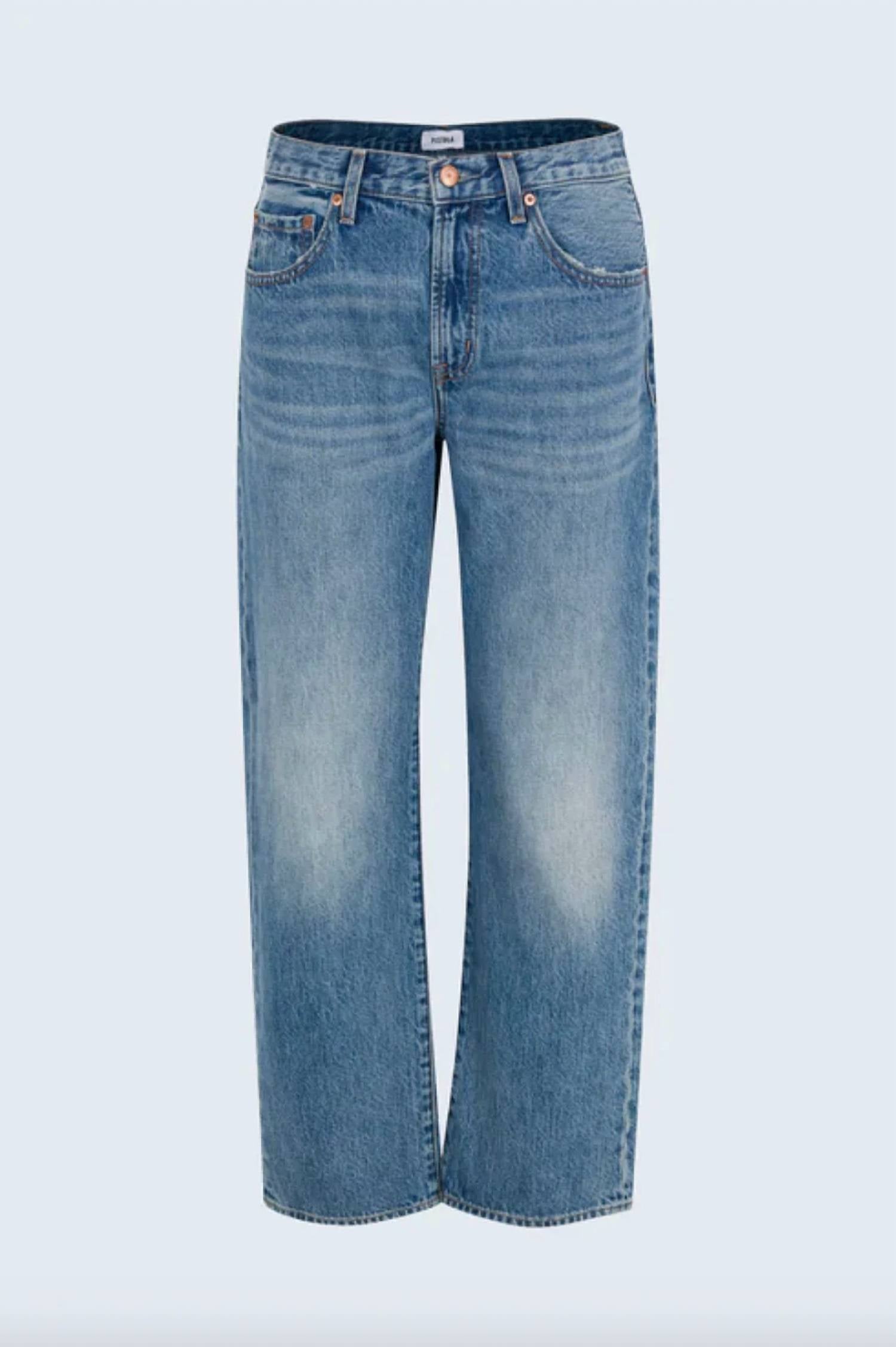 Pistola - Lexi Mid Rise Bowed Straight Jeans