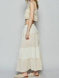 Pol - Western Sky Waffle Skirt