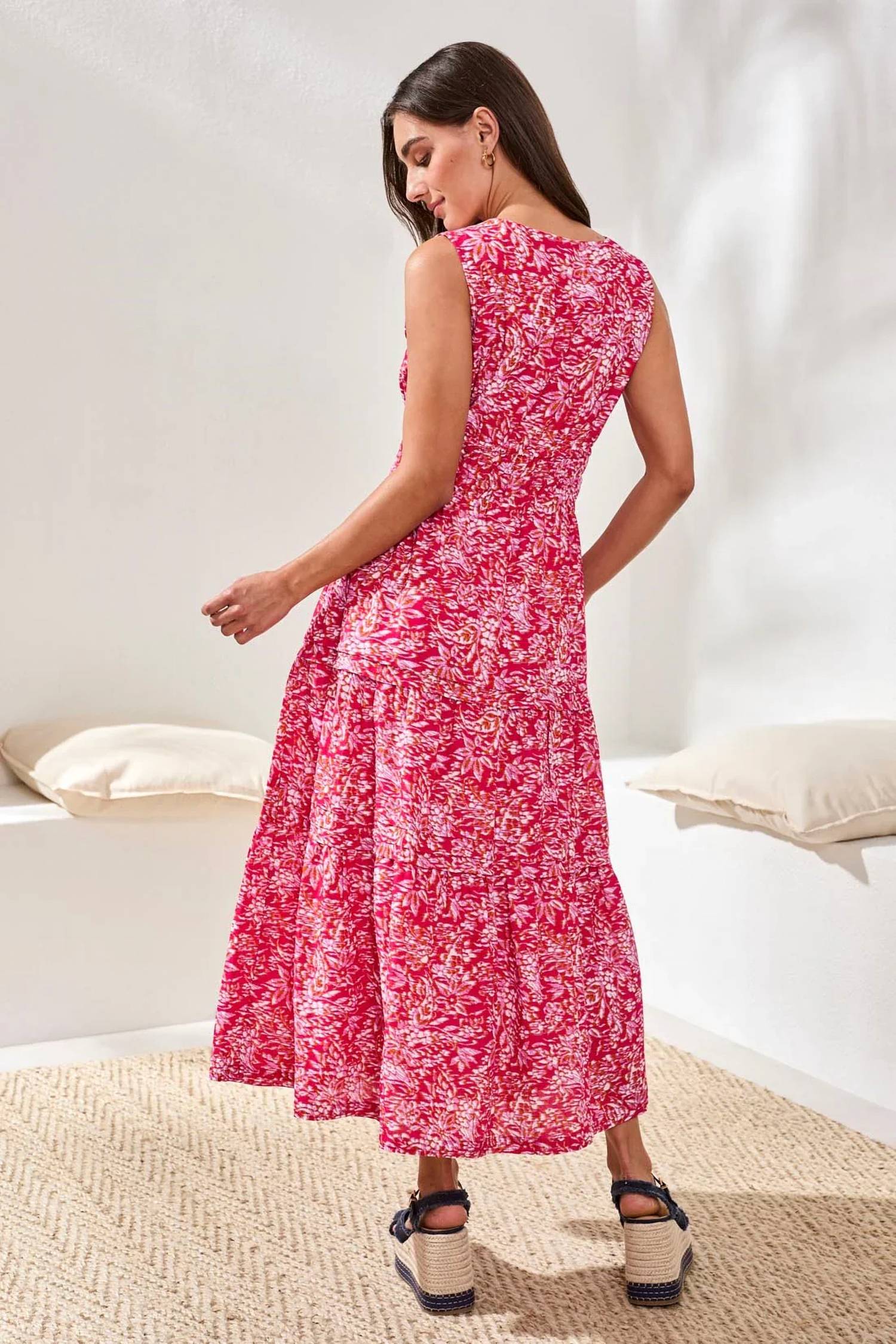Tribal - Lined Poplin Maxi Dress
