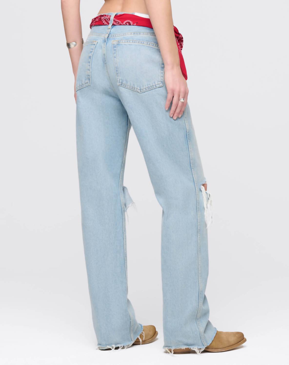 Re/Done - 90s High Rise Loose Jeans With Bandana