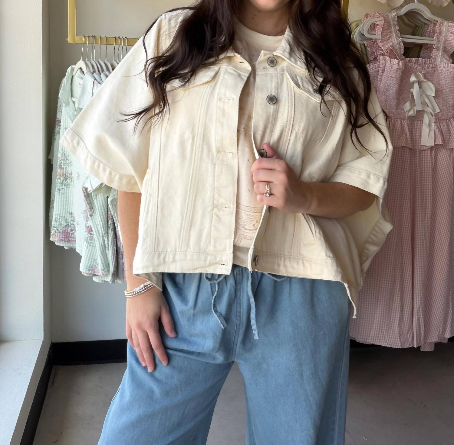 Wishlist - Women's Denim Poncho Jacket