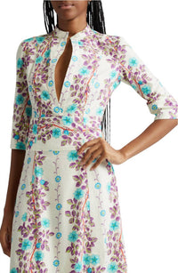 Etro - 3/4 SLEEVE LONG FLORAL DRESS