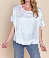 Sofia Tamar Top in white - women's blouse