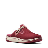 Clarks Women's Breeze Port Slip On Clogs in red - women's shoe - alternate view