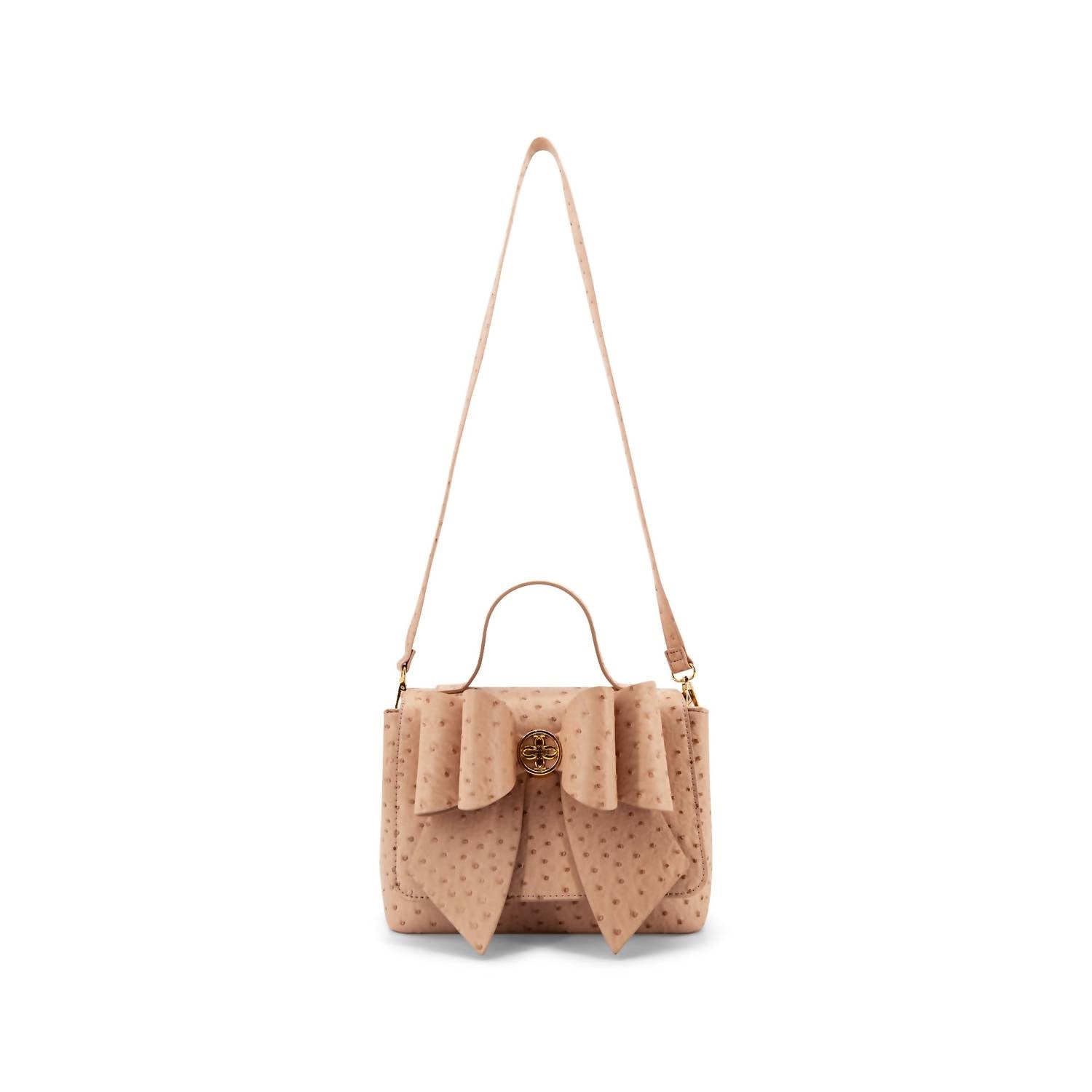 Like Dreams Women's Lisette Bow Crossbody Bag in blush - women's bag - detail view