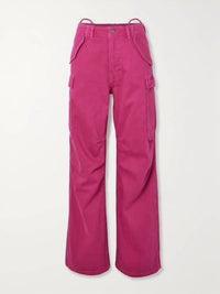 DENIMIST High Rise Boyfriend Cargo Jeans in pink - women's jeans - view 4