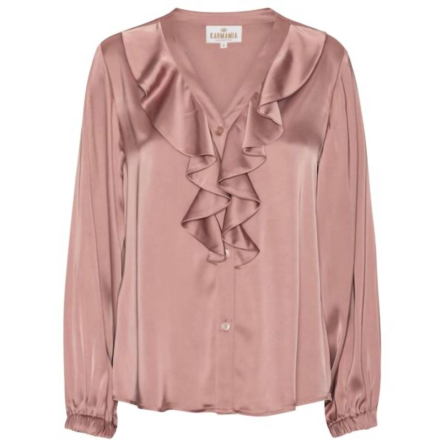 Karmamia Sophia Blouse in semi rich vintage rose - women's blouse