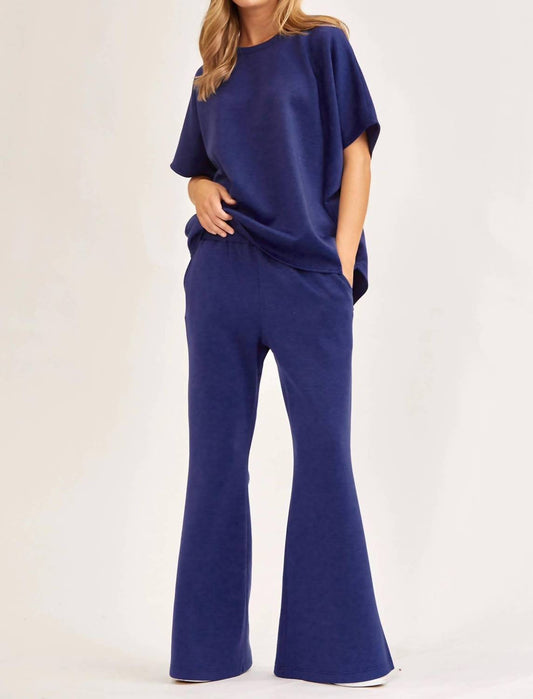 Dear Scarlett - Poncho Top And Bell Bottom Modal Set