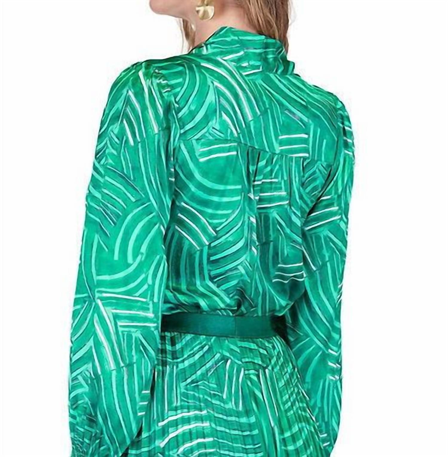 Jade - Pathways Tie Blouse