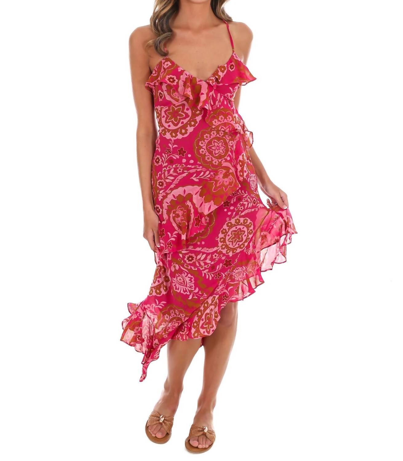 Dress Forum - Women's Sunset Muse Ruffle Midi Dress